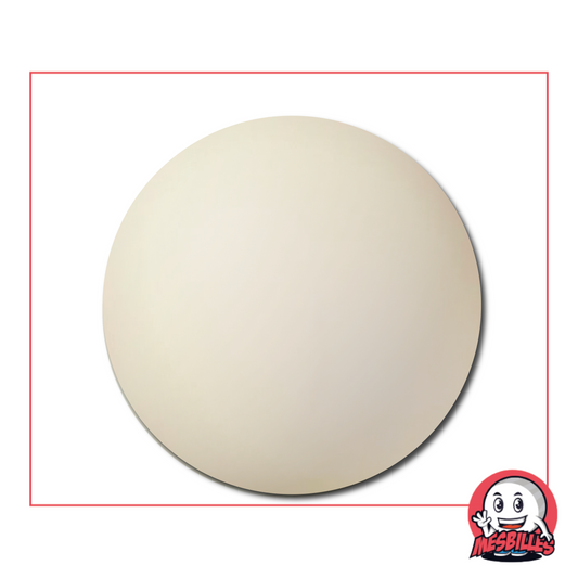 Photo of a 40 mm round white Iceberg marble, matt and Frosted, sold individually on My-Glassmarbles.