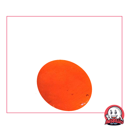 Coloured Flat Marbles | Translucent Orange Glass Flat Marble 30mm