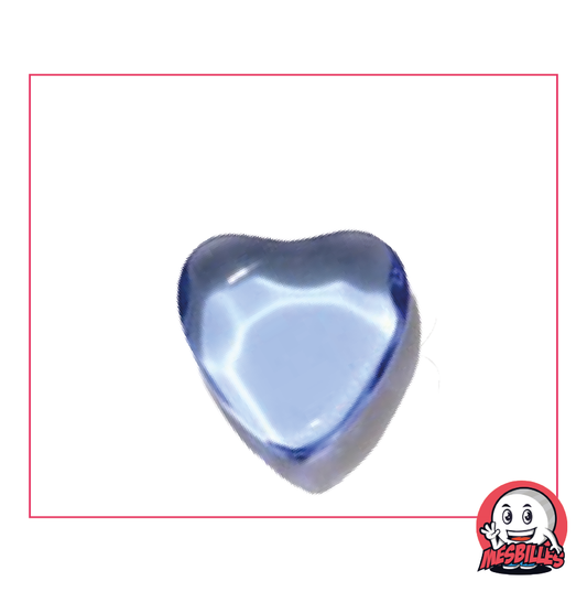 Translucent Glass Heart Extra-Flat Marble Light Blue - My-Glassmarbles