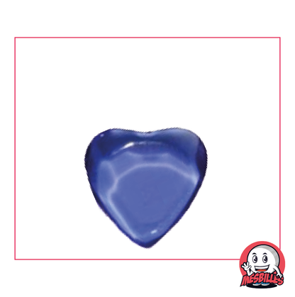 Translucent Glass Heart Extra-Flat Marble Dark Blue - My-Glassmarbles