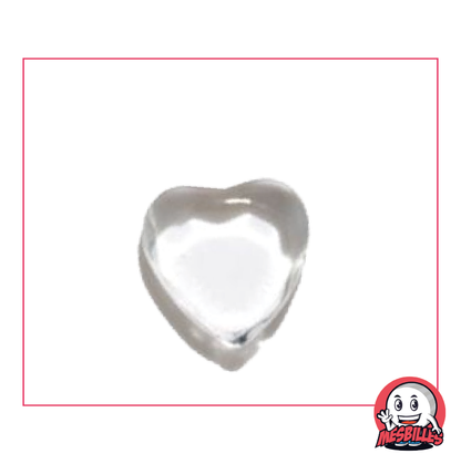 Heart Extra-Flat Marble in Translucent Crystal Glass - My-Glassmarbles