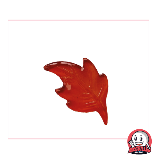 Marble Extra-Flat Orange Leaf in Translucent Glass - Decoration, Play and Collection - My-Glassmarbles