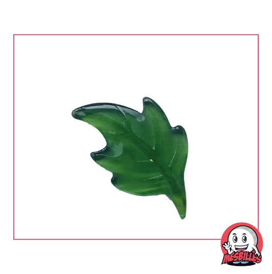 Marble Extra-Flat Green Leaf in Translucent Glass - To decorate and collect - My-Glassmarbles