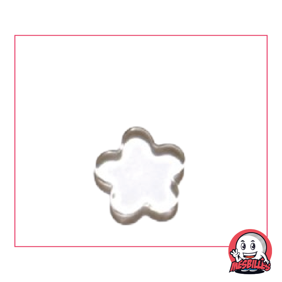 Marble Extra-Flat Flower in Translucent Crystal Glass - My-Glassmarbles