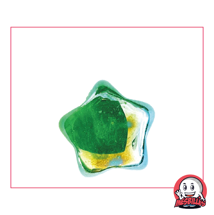 Green Translucent Glass Hollywood Marble - The star of Shaped Marbles - My-Glassmarbles