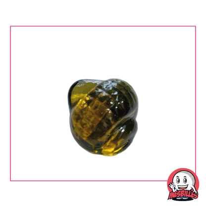 30 mm Neptunea Amber bead, the rising star of Shaped Marbles on My-Glassmarbles