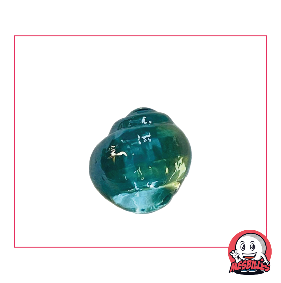 Bead Néptunéa Bleu-Clair of 30 mm, the tsunami of the Shaped Marbles at My-Glassmarbles