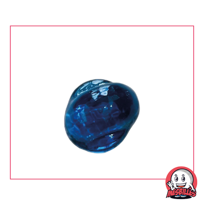 Neptunea marbles in translucent night-blue glass, flat shape, size 35 mm - My-Glassmarbles