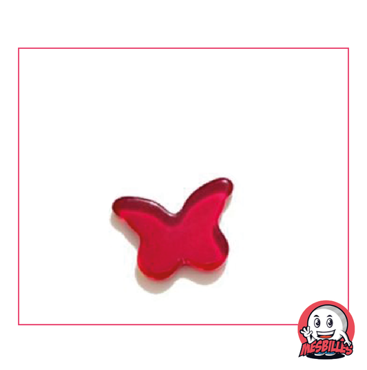 Butterfly Extra-Flat Marble in Red Translucent Glass - My-Glassmarbles
