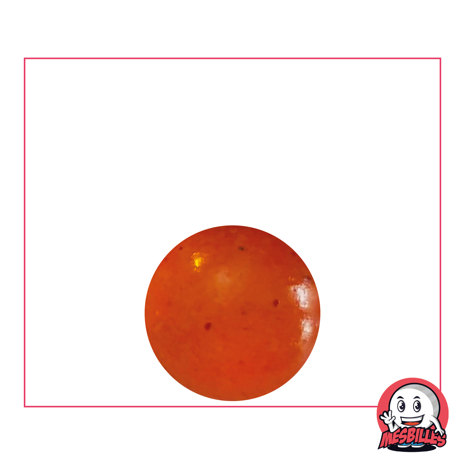 16 mm Glass Marble Orange Blur | A Sweetness for Marbles Bags