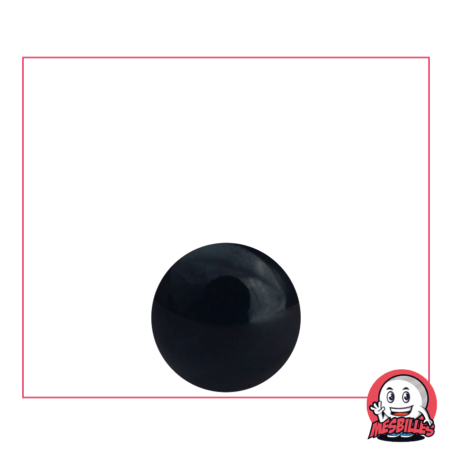Black Opaque Pearl Bead 14 mm - Round Glass Bead - My-Glassmarbles