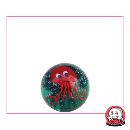 16mm Red Octopus Marble, a scarlet jewel for your aquatic collection