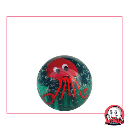 Discover the Bewitching Red Octopus Marble 22 mm - A Treasure of Craftsmanship
