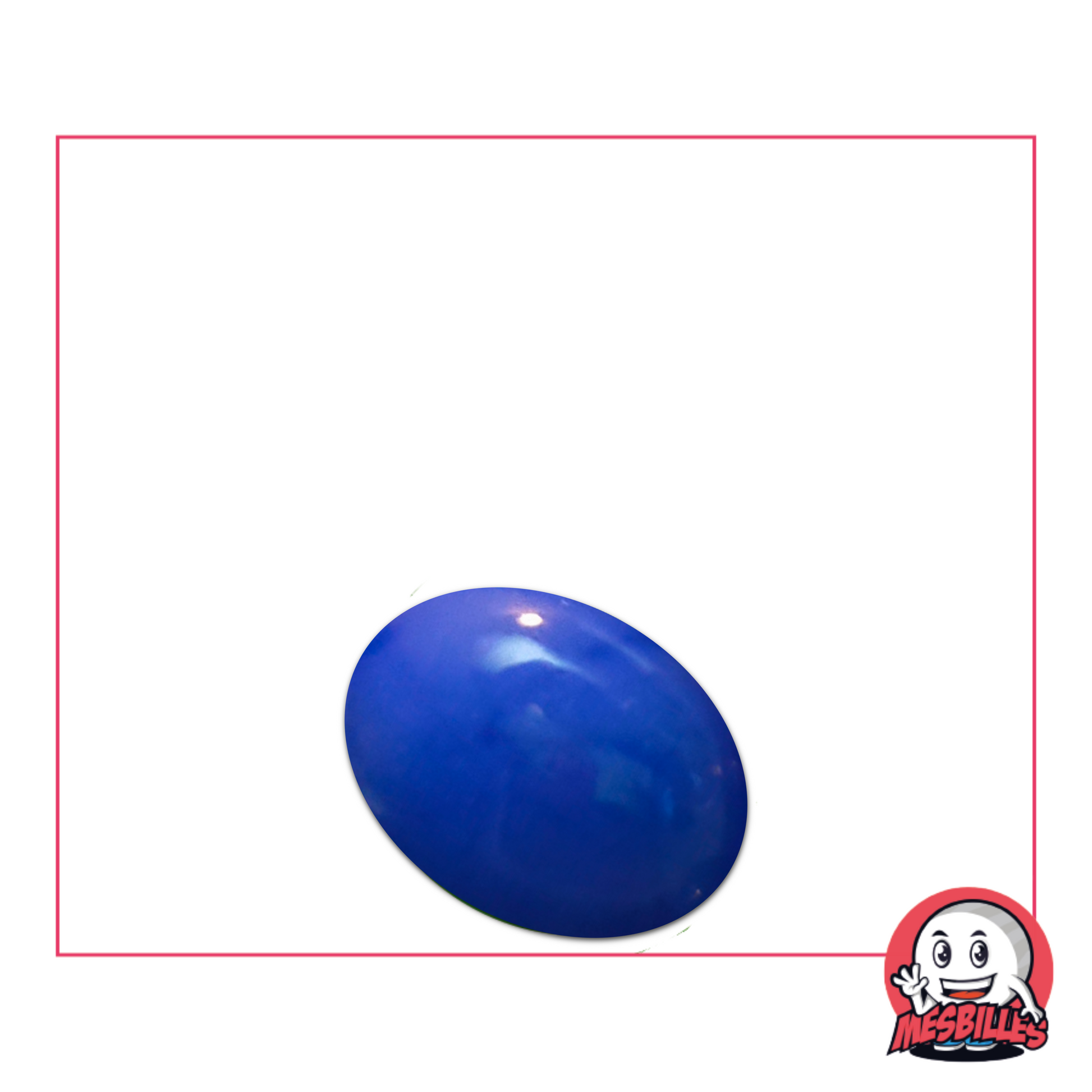 Flat Marble Blue Pearl 18 mm - blue matte glass marble with a soft satin surface
