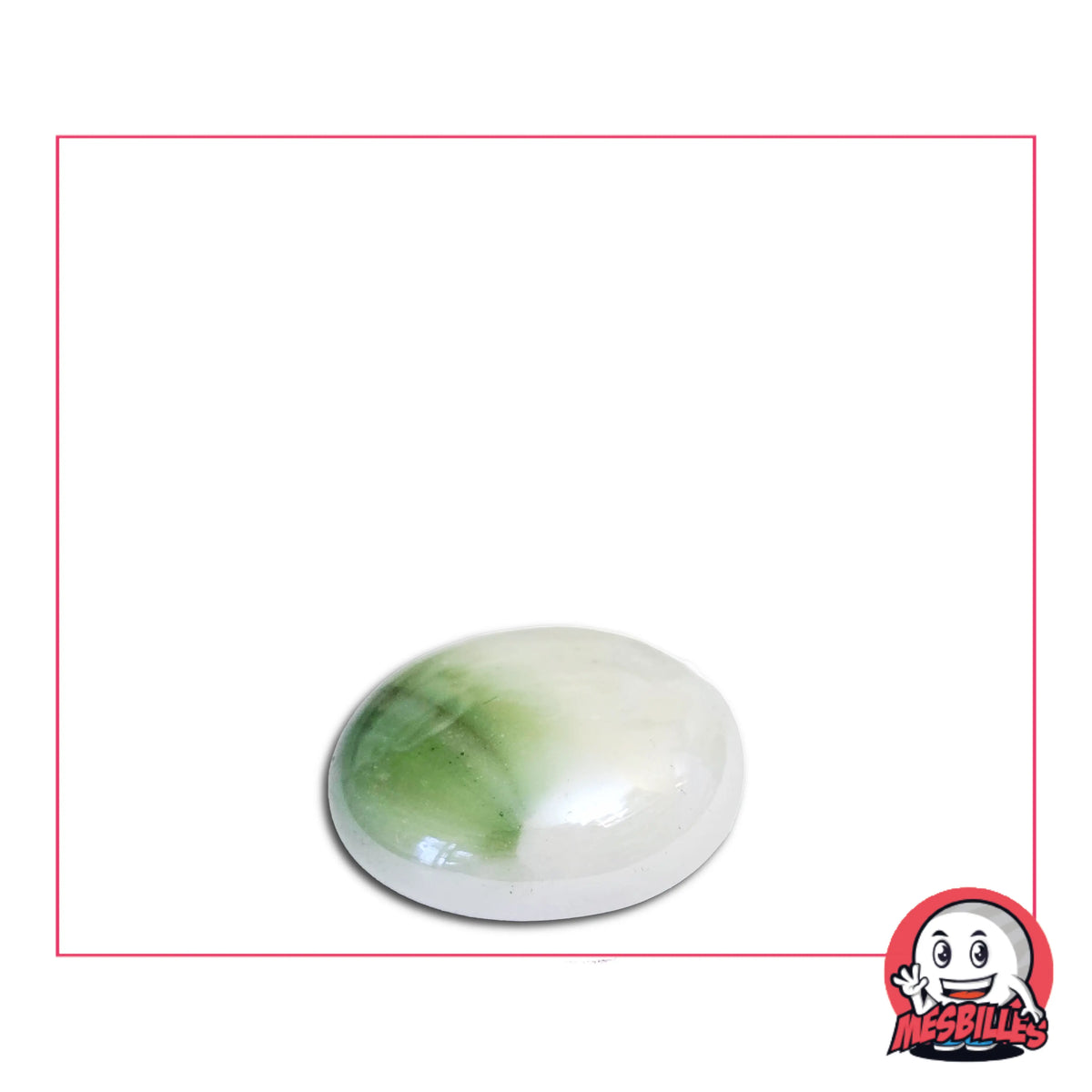 Cette bille Plate Glossy Nénuphar 18 mm est également nommée Bille Galet en Verre, elle est utilisée pour Jouer, Décorer ou Collectionner. Bille Plate Glossy nénuphar : une véritable merveille en verre ultra brillante et des reflets nacrés