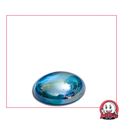 1 Flat Marble Iridescent Light Blue 18 mm
