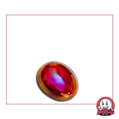 1 Flat marble 18 mm Iridescent Red