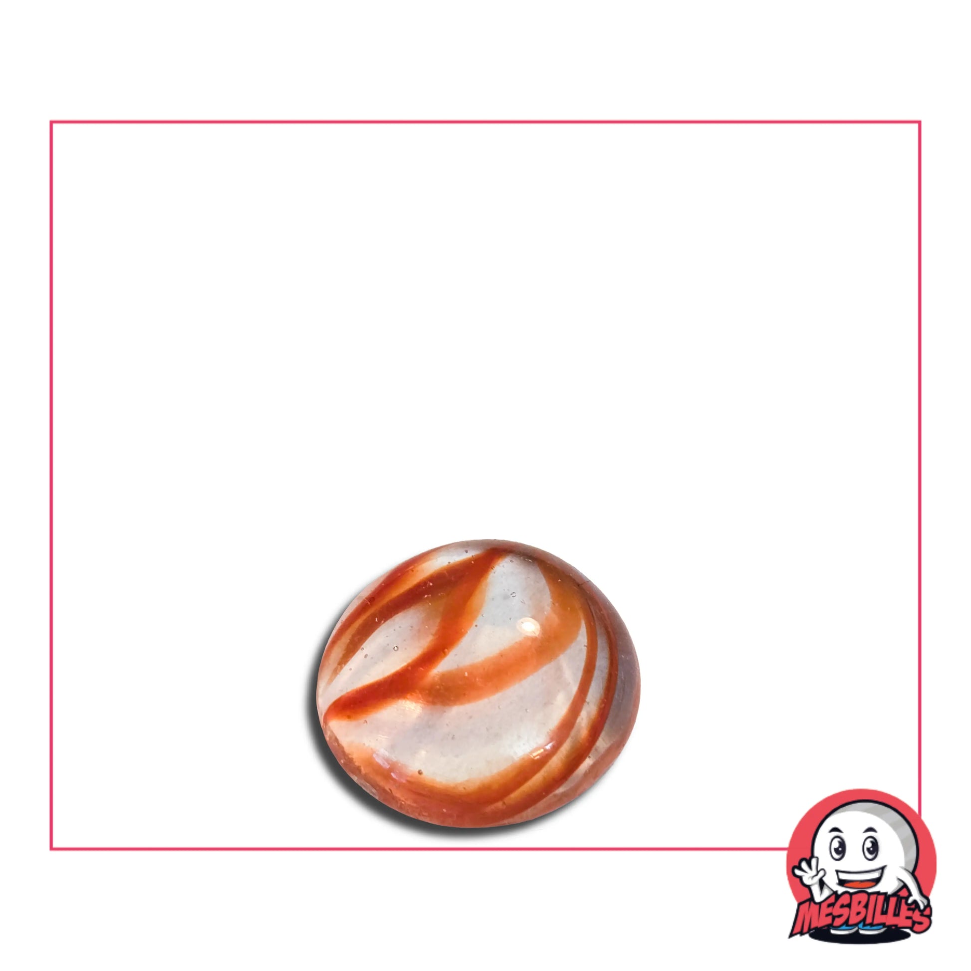 Cette bille plate est également nommée Bille Galet en Verre Froissé Polaire, elle est utilisée pour Jouer, Décorer ou Collectionner.