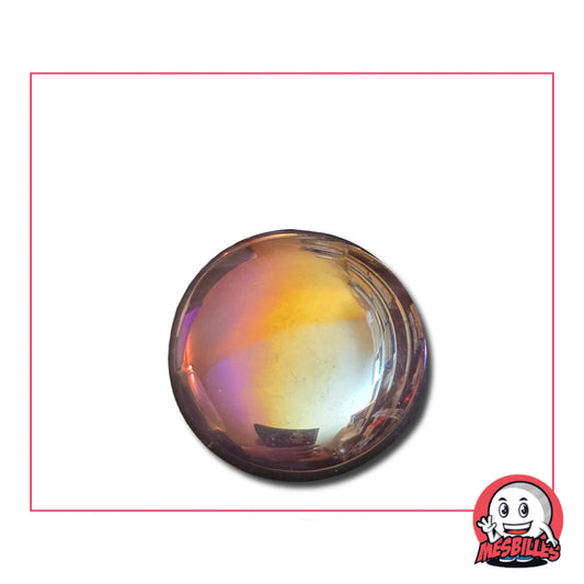 Très Grande Bille Plate en verre Opaque et Brillant de Couleur Violet - Pour Jouer, Décorer ou Collectionner, avec MesBilles.