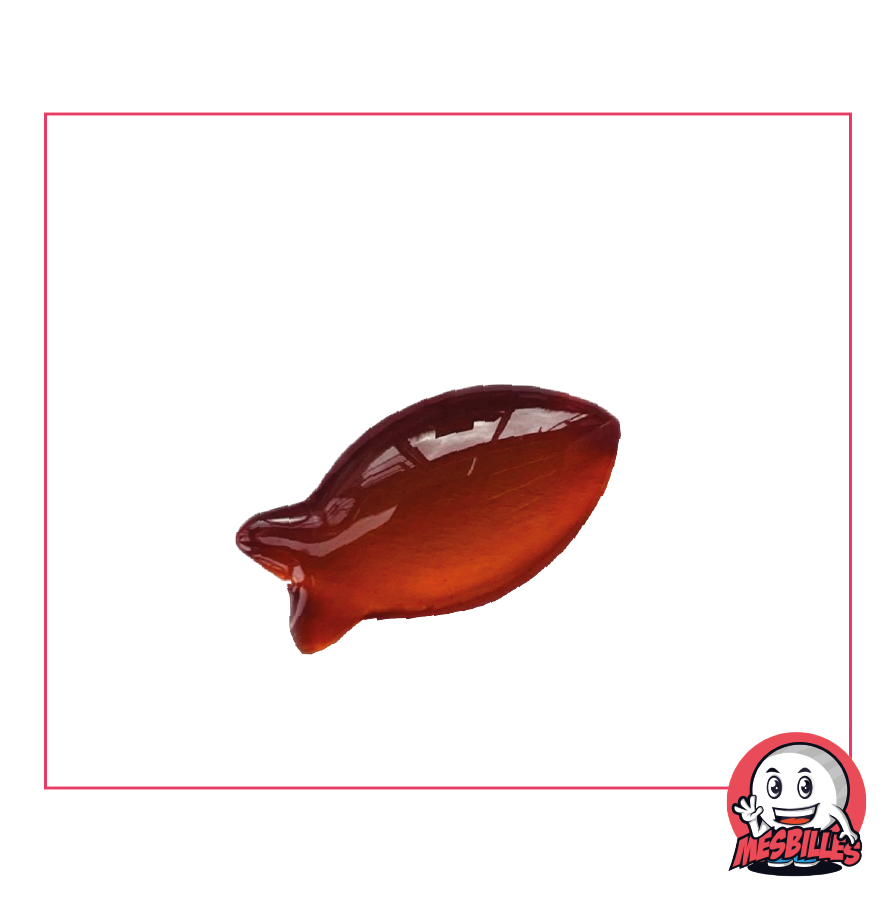 Marble Extra-Flat Orange Poison in Translucent Glass - Decoration, Game and Collection - My-Glassmarbles