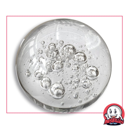 Grande bille Presse-Papiers Bulles Cristal Verre de Bohême 150 mm