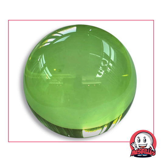 Grande bille Presse-Papiers Loupe Vert-Clair Verre de Bohême 60 mm
