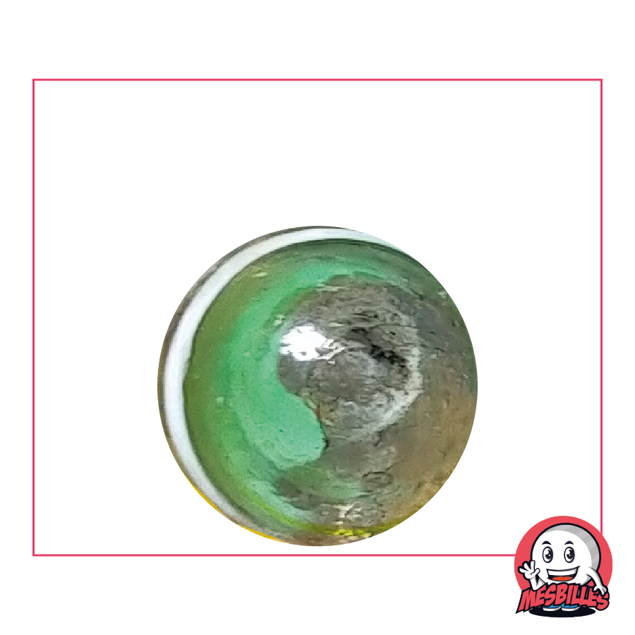 Collector Marble Tortita Green 25 mm : The Guacamole of Marbles Games