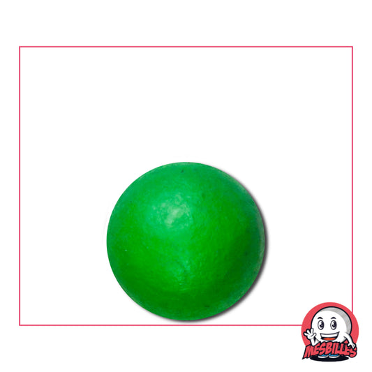 Bille en terre verte 16 mm ; pièce artisanale française au style authentique et à la couleur vive.
