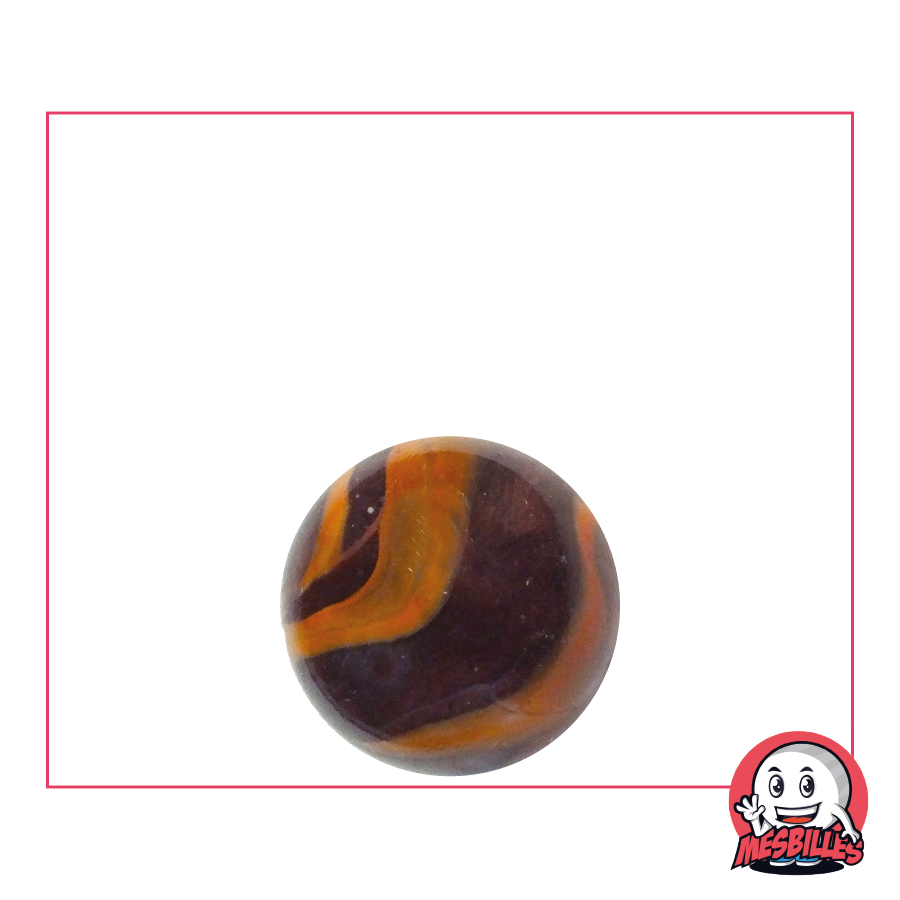 Discover the Parma-Orange 16 mm Marble with purple marble and orange ribbon