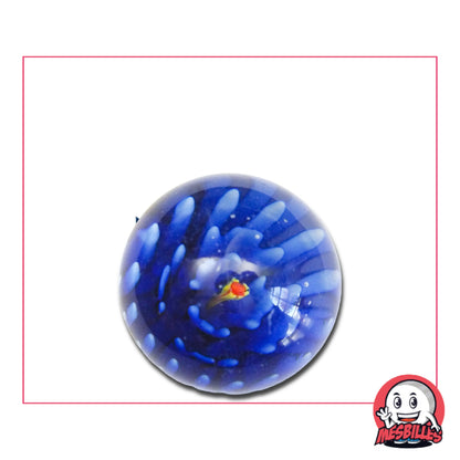 1 Blue Dandelion Art Marble 25 mm