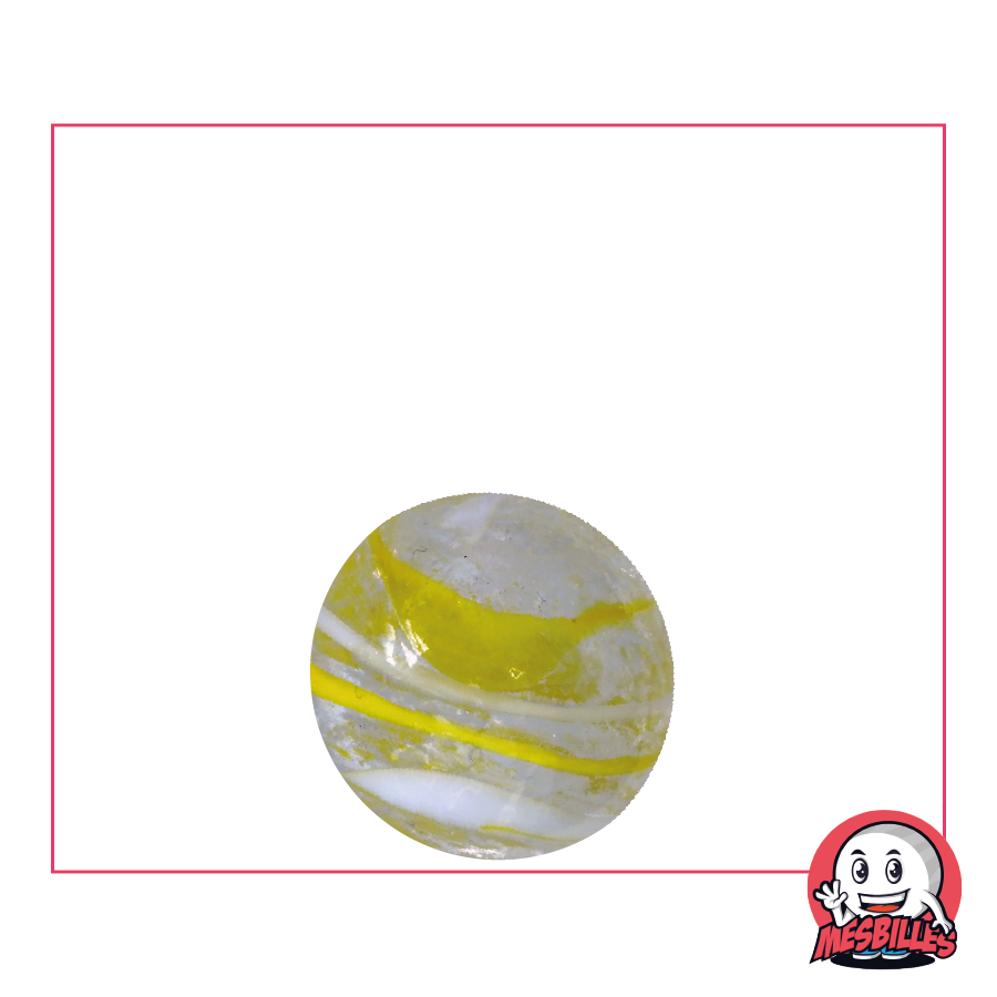 Marble Cyclone Yellow 16 mm by Kim'Play sold by My-Glassmarbles