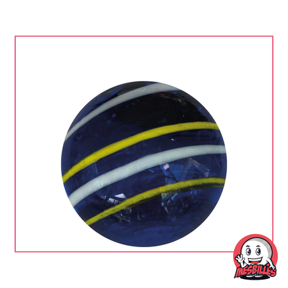 Blue Kim'Play Cyclone Marble: 35 mm Translucent Vortex