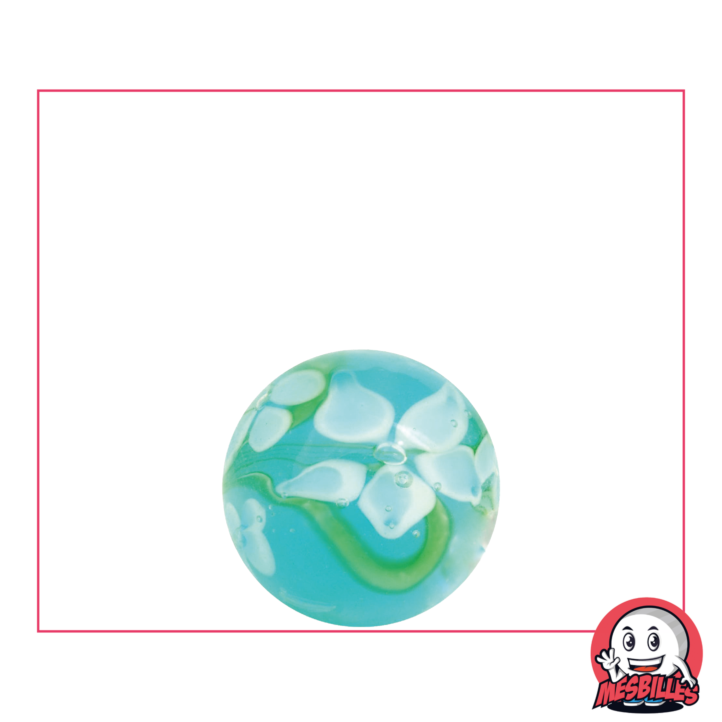 1 Marble Flower Crown Blue 16 mm