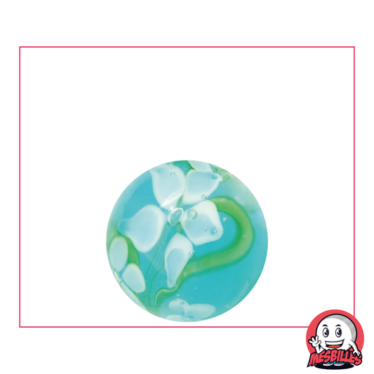 1 Marble Flower Crown Blue 22 mm