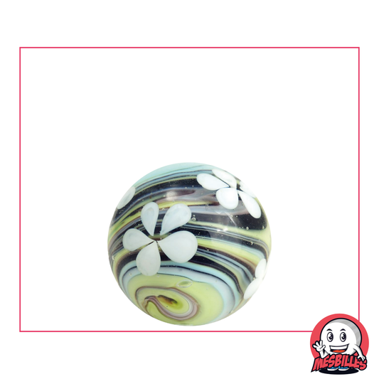 1 Marble Art Tornado Flower Black 22 mm