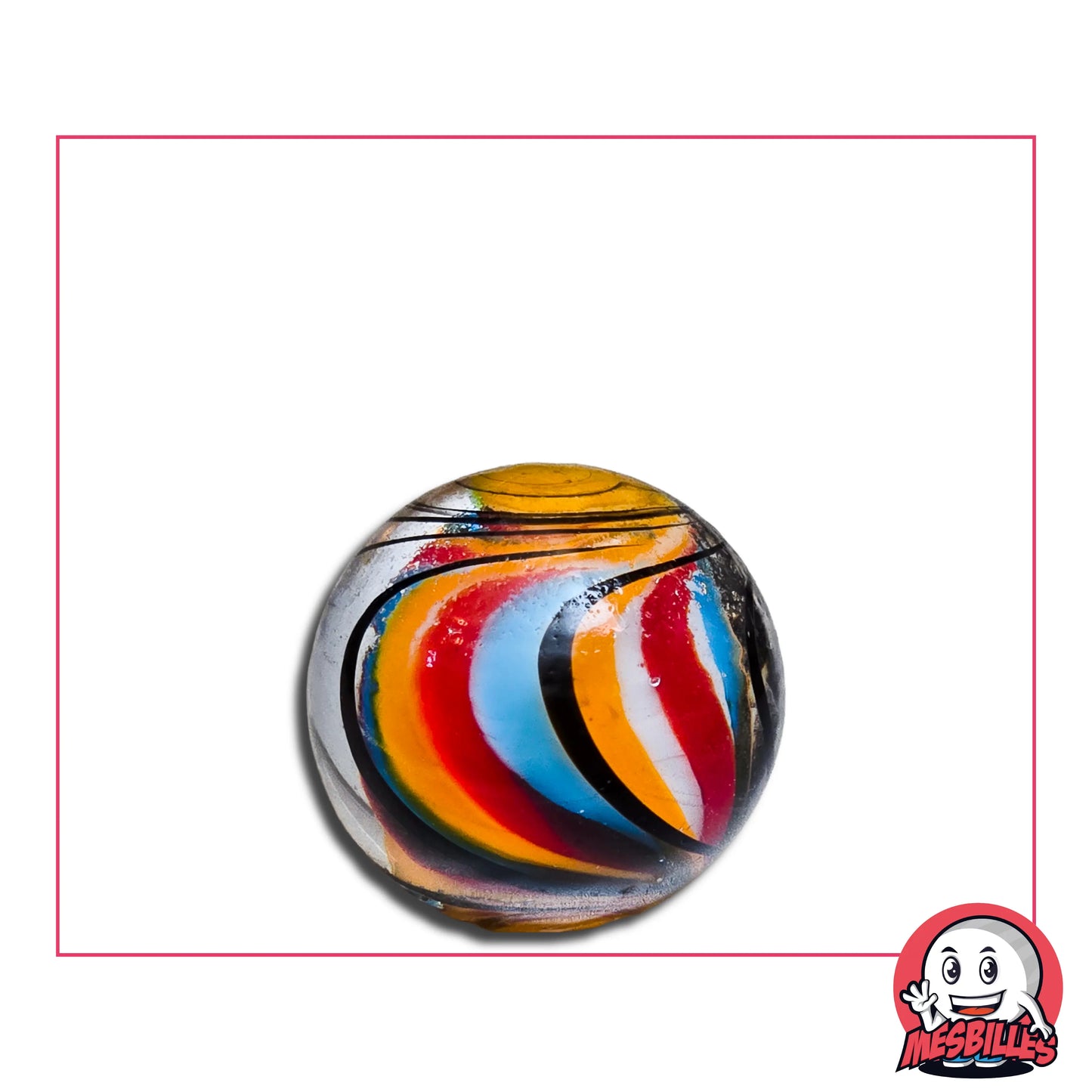 Bille Speedy Flash Turquoise 22 mm, zébrures multiples, majoritairement turquoise - choix polyvalent