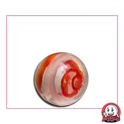 Laissez-vous séduire par la Bille Art Spirala Rouge et Blanc 22 mm : un tourbillon de passion et de douceur, parfaite pour hypnotiser les regards !