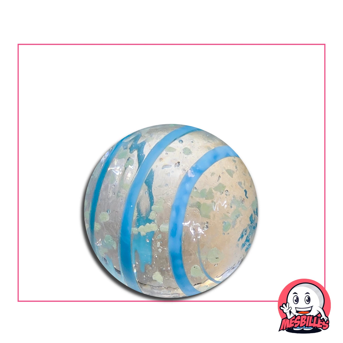 Jouer et Apprendre devient Lumineux avec la Bille d'Art Tourbillon Phosphorescent Bleu Clair. C'est également une idée de cadeau qui Illumine les Souvenirs.