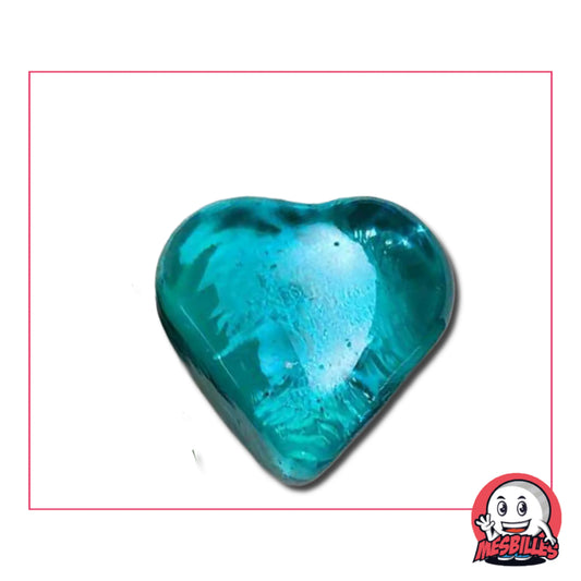 Bille Coeur Douceur, Bille en verre Translucide de Couleur Bleu Clair