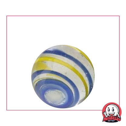 1 Green and Blue Cyclone Marble 25 mm