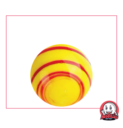 Equinox Yellow 25 mm by Kim'Play in opaque glass - The perfect balance between day and night in Marble format, by My-Glassmarbles