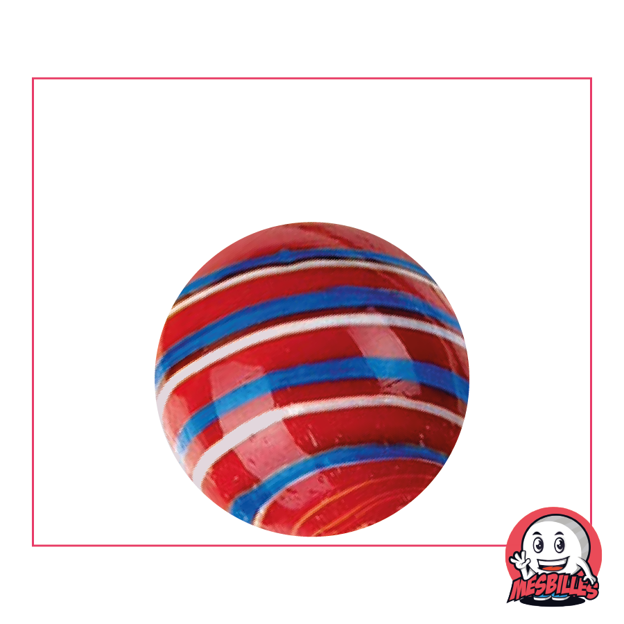 25 mm Red Equinox by Kim'Play in opaque glass - The moment when day and night meet in Marble format, by My-Glassmarbles