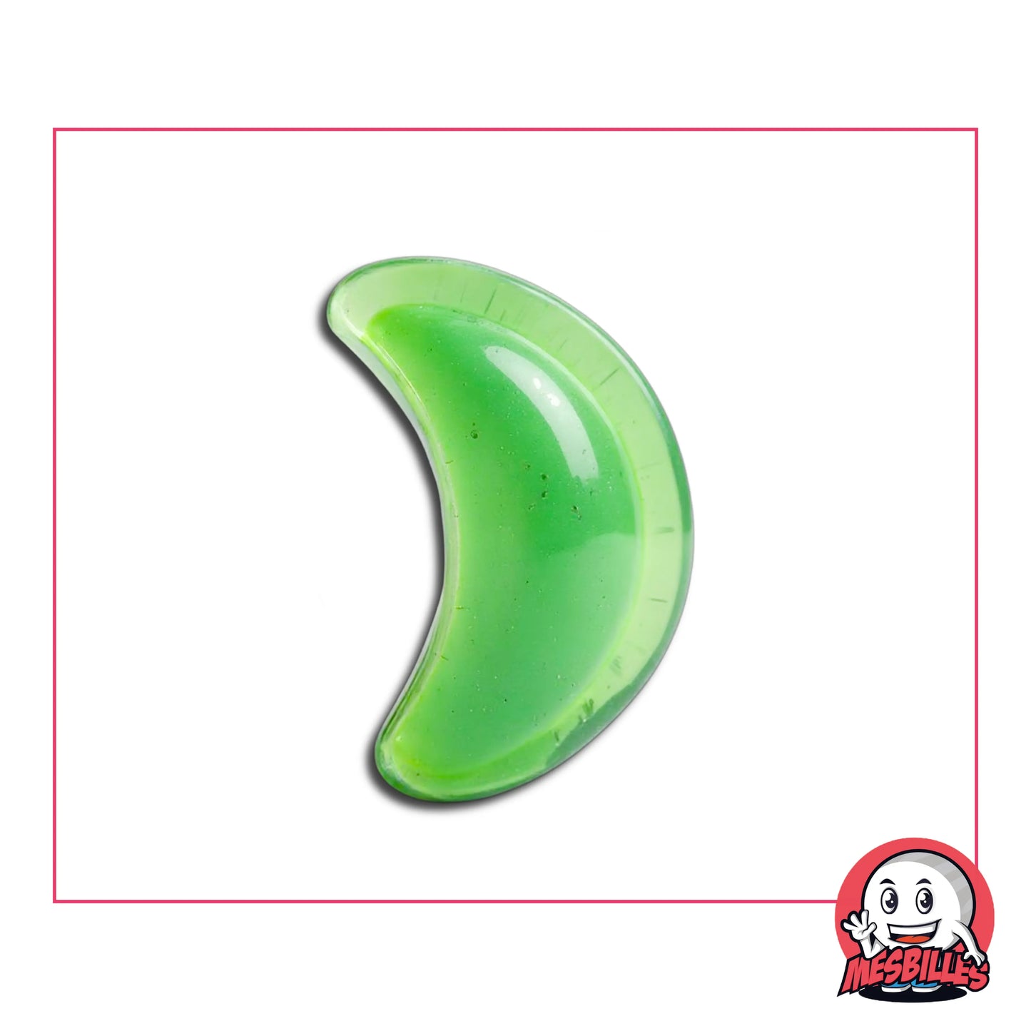 1 Green Moon-Shaped Marble