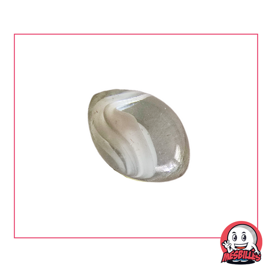 1 Swirled White Rugby Marble