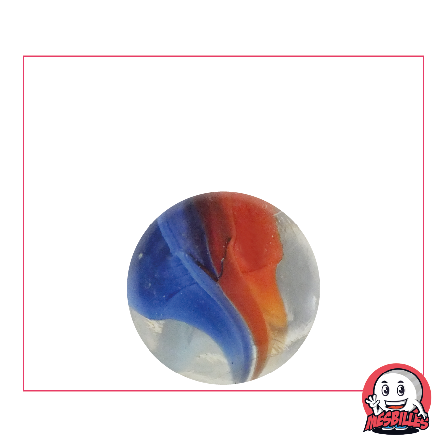 22 mm glass Marble in the colours of France - My-Glassmarbles