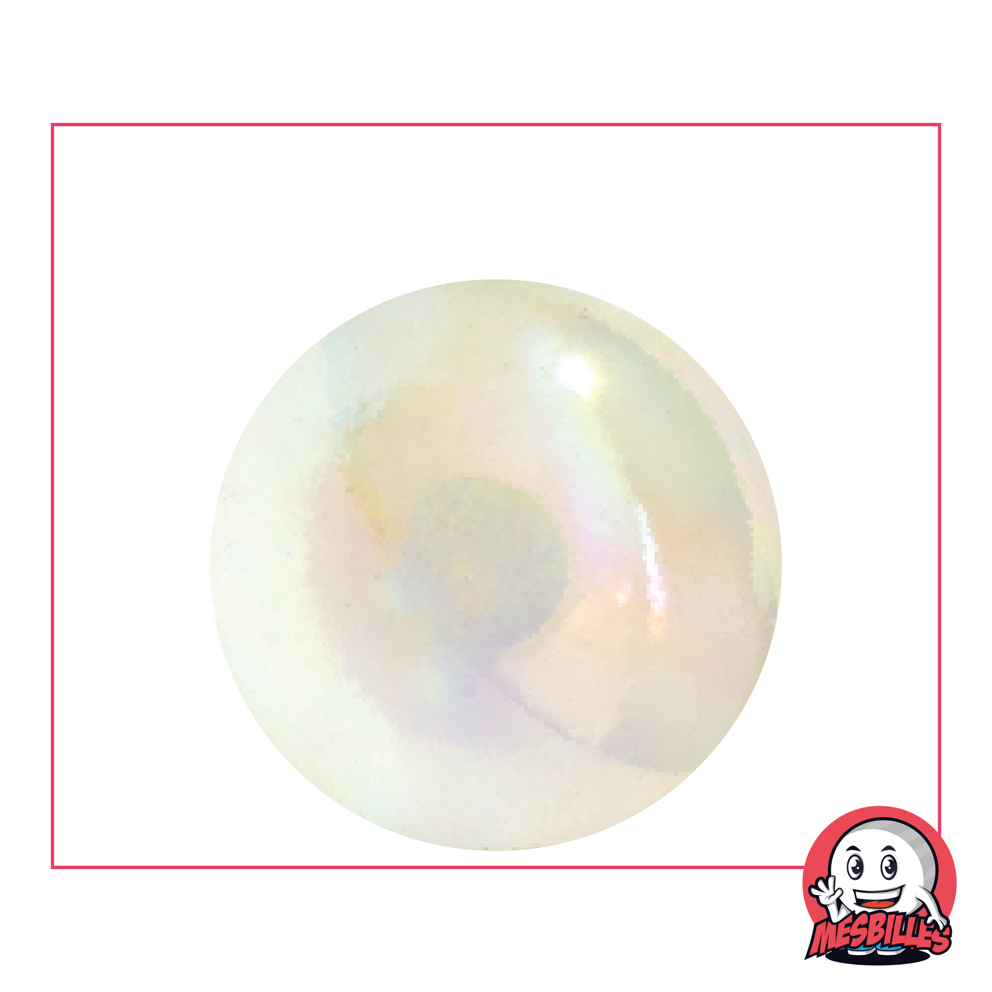 Marble Iridescent 35 mm Crystal, the diamond of marbles - My-Glassmarbles