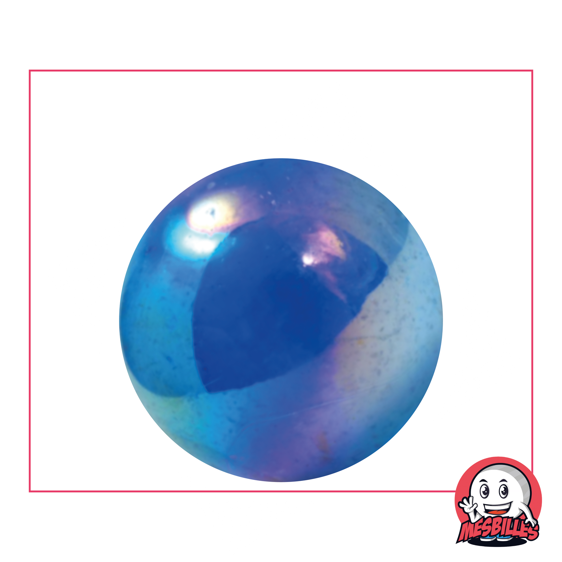 Marble Iridescent 35 mm Blue, the light at your fingertips - My-Glassmarbles