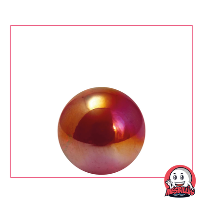 Red Iridescent 22 mm Marble in translucent glass - My-Glassmarbles