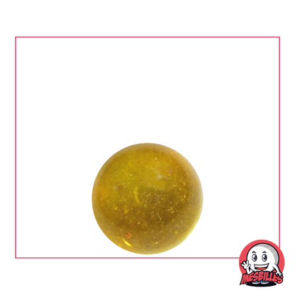 Yellow Fuzzy 16 mm Glass Marble | A Softness for Marbles Bags