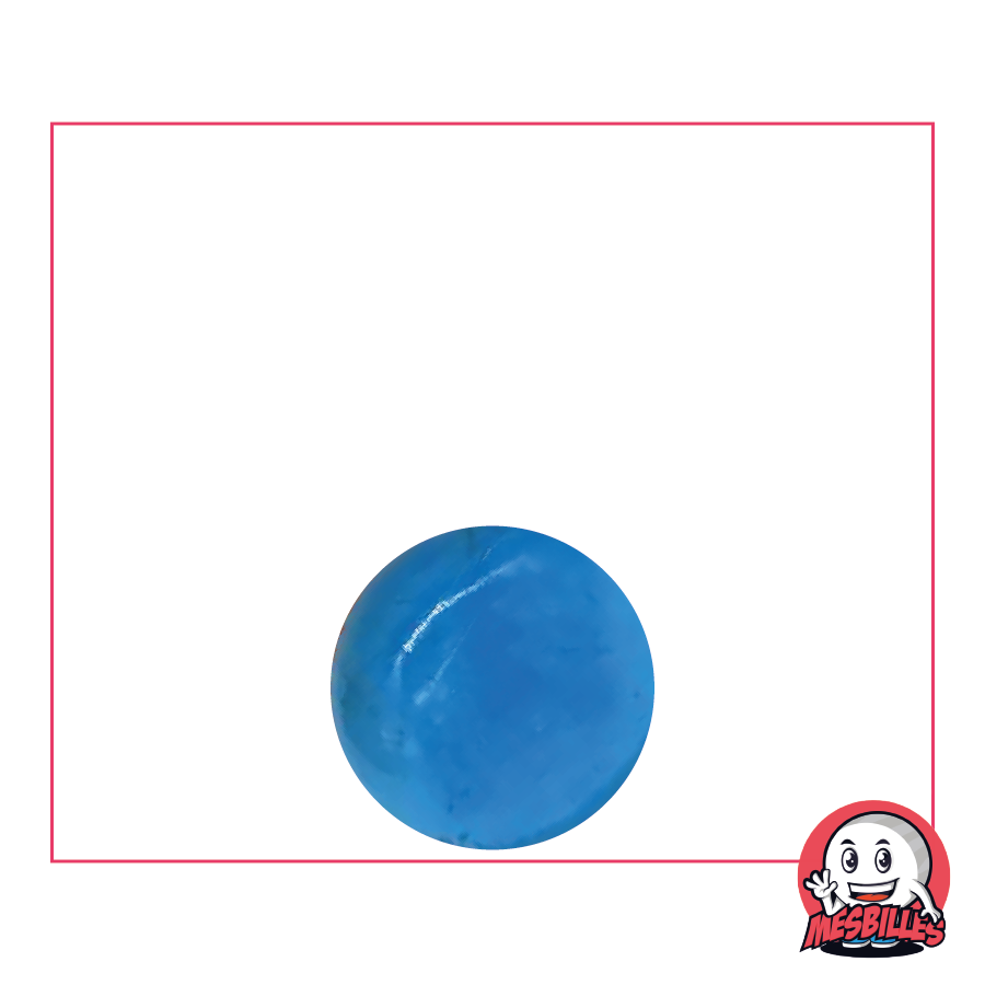 1 Blue Soft-Translucent Marble 14 mm